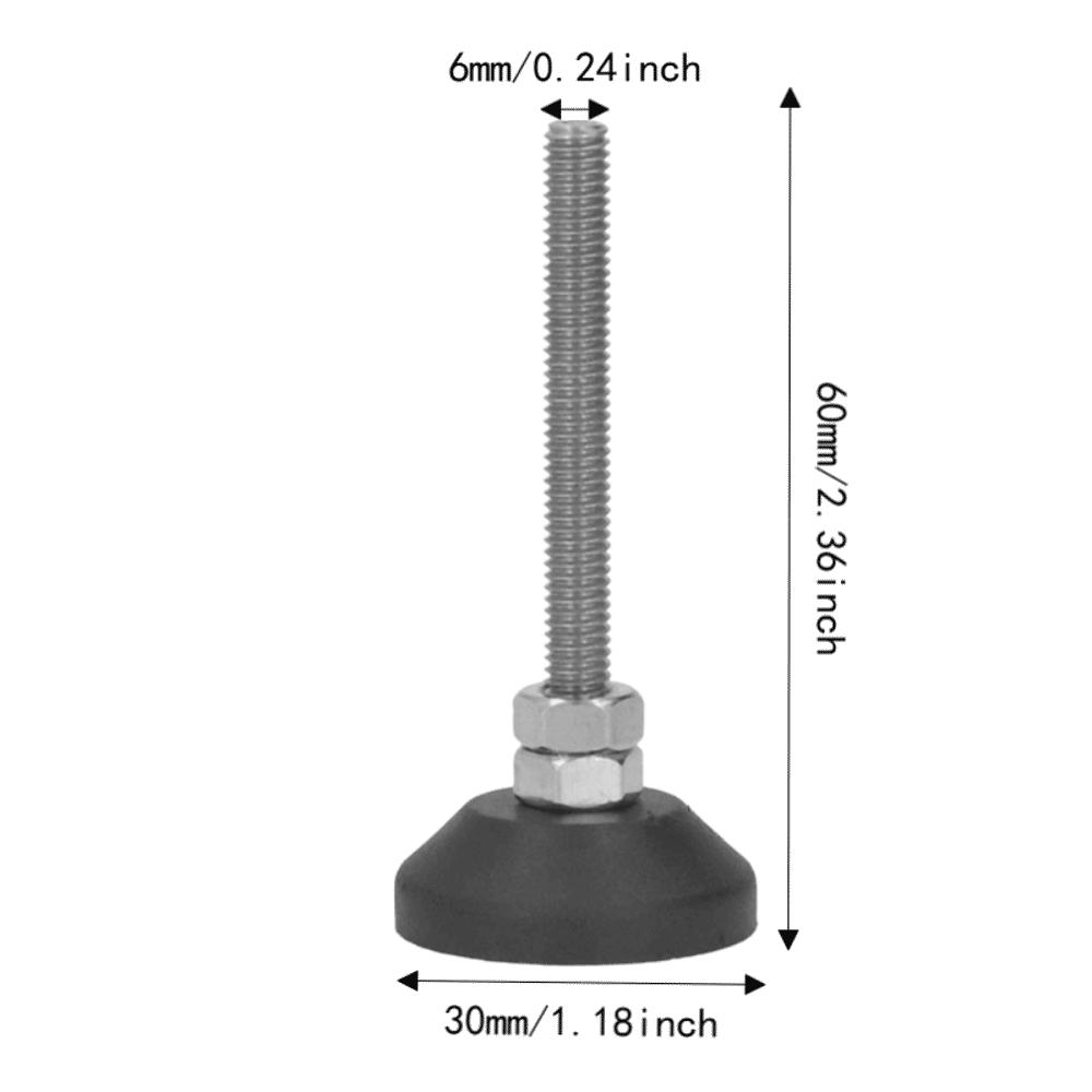 2pcs Swivel Adjustable Leveling Mounts Adjustable Furniture Glide Pads Table Support