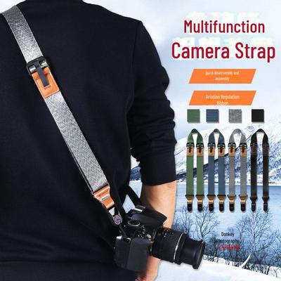 "Donkey SLR Camera Snelkoppel Schouderriem met Verstelbare Diagonale Decompressiegesp"