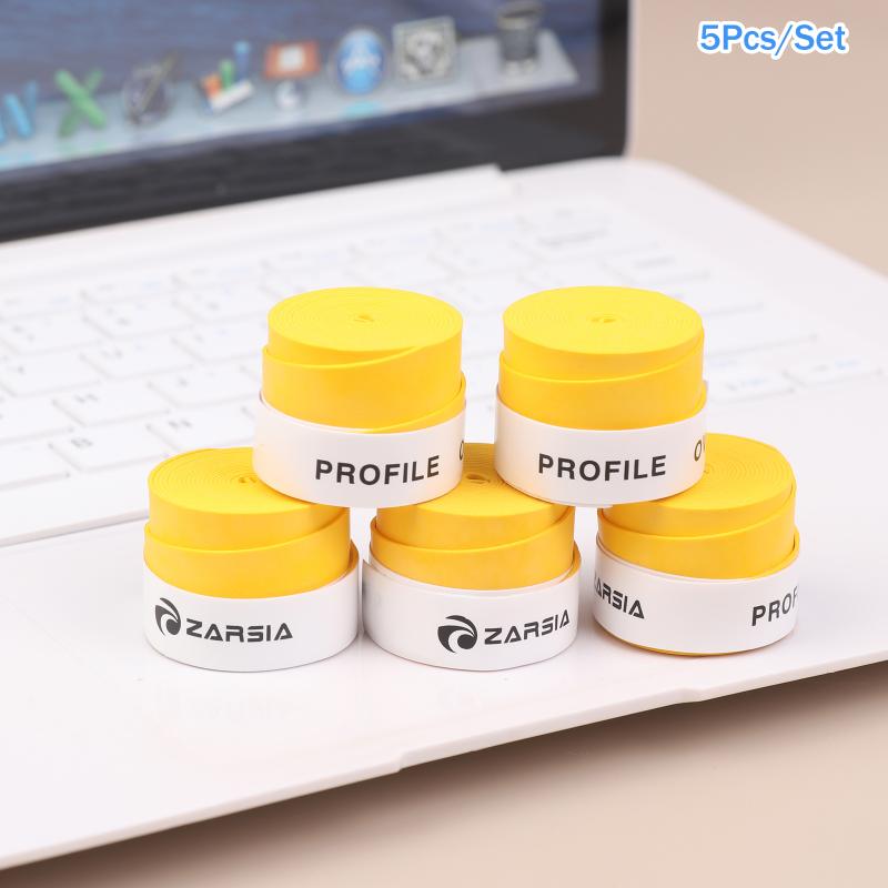 5Pcs Head Sticky Feel Tennis Racket Overgrip Durable Badminton Sweatband Overgrips Squash Racket Overgrips