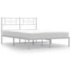 VidaXL Metal Bed Frame with White Headboard 140x190 Cm 355316