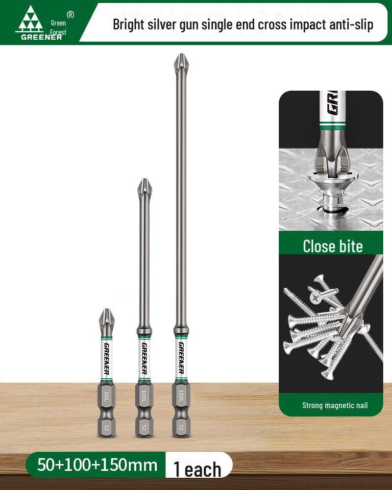 Green Forest Magnetic Non-slip Electric Screwdriver & Flashlight Drill Set