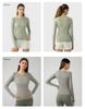 Women's Seamless Long Sleeve Yoga Top – Comfortable, Breathable, Tight-Fitting, Slimming Fitness Wear