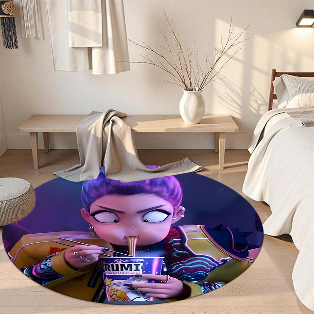 Huntrax Girls Round Area Rug Design for Bedrooms Game Room Dining Room Decorate Room Antislip Round Carpet Decorate Offices