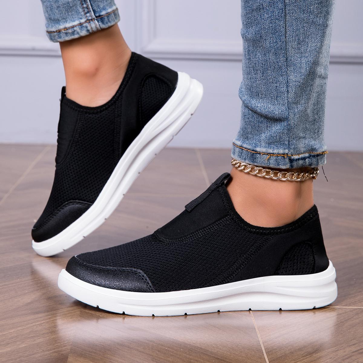 

Женские кроссовки Дышащие Модные Беговые кроссовки Удобная Повседневная обувь Унисекс Теннисные Легкие Спортивные Кроссовки для Ходьбы для Девочек 42 черный белый