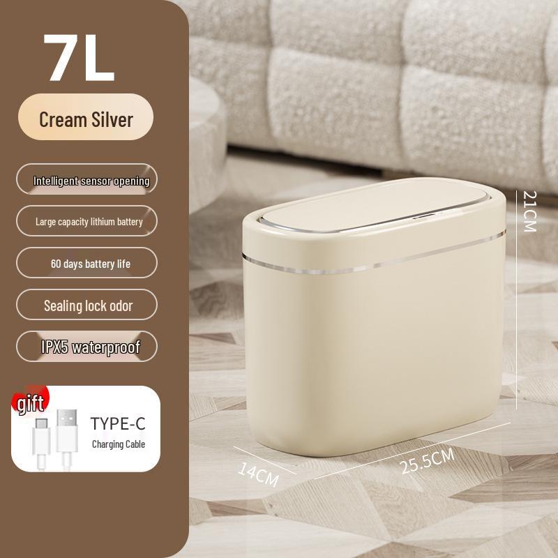 2025 Smart Sensor Trash Can for Home – Automatic Induction Bin for Bathroom & Living Room