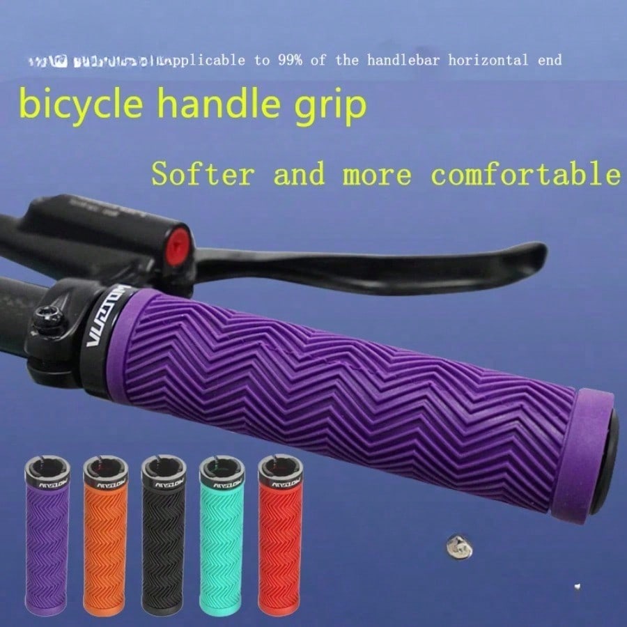 Bicycle Grips Handbar Grip Rubber Non-slip Lock Ring Cycling Anti Slip and Mountain Bike Accessory