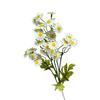 30 Heads of Chamomile Artifiical Flower Branch 50cm Height Flexible Stems Simulation Flower with Green Leaves Wedding Bouquet