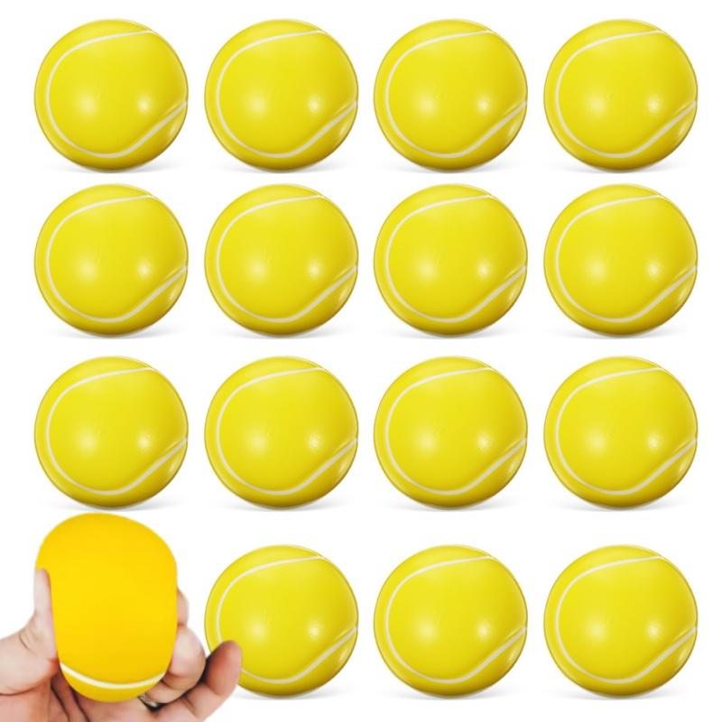 12pcs 6.3cm Foam Ball Soft Foam Sponge Tennis Balls Baseball Balls For Toy Kids Venting And Decompression Elastic Ball Toy