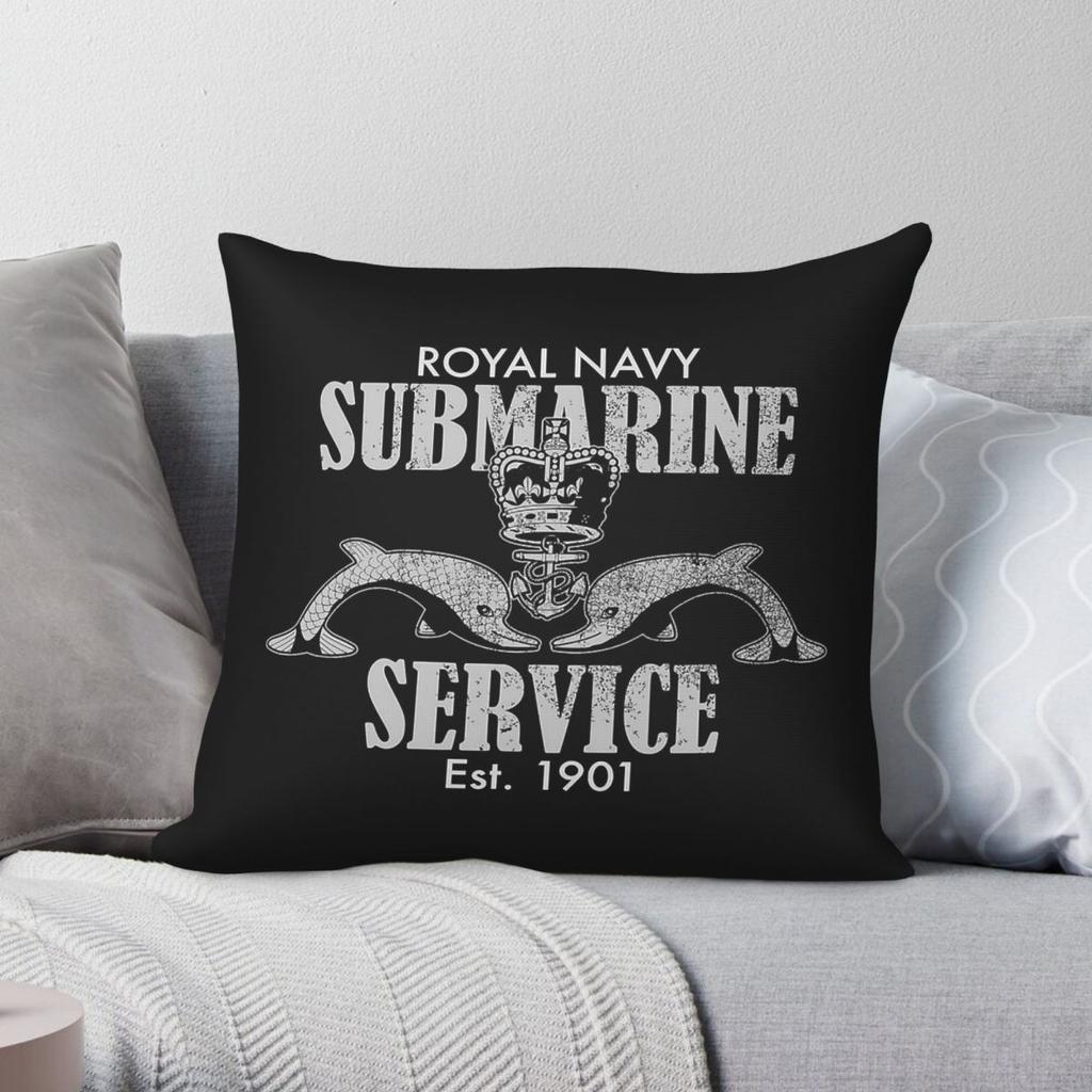 Royal Navy Submarine Service Square Pillowcase Polyester Linen Velvet Creative Zip Decorative Home Cushion Case x