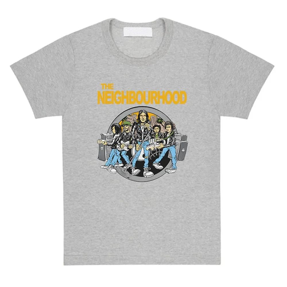 Das Viertel Nbhd Band Druck T-Shirt Baumwolle Hohe Qualität Unisex Unisex T-Shirts Damenkleidung Lässig Kurzarm T-Shirt Herren