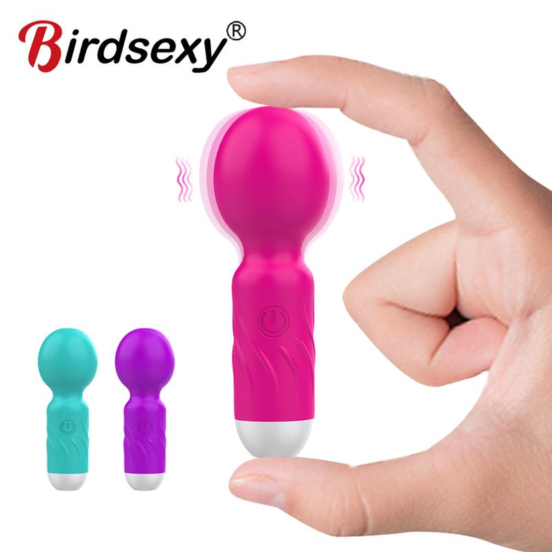 Mini Magic Vibrators with Female Clitoris Stimulator Sex Toys for Womans AV Magic Wand Masturbator Siliconen Dildo Erotic Toy