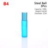 3Pcs Essential Oil Roll On Bottle Multicolour Empty Perfume Bottles Glass Containers Skincare Product Container