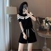 Sports Casual Suit for Women Summer Fashion Sexy Hottie Off-shoulder Short-sleeved Shorts Two-piece Set