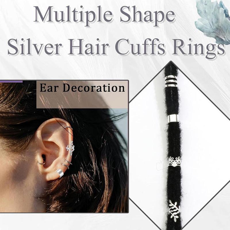 Legierung Gold Silber Zopf Haarring Dreadlock Haarring Hippie Stil Haaraccessoires Loc Haar Schmuck Für Zöpfe Für Mädchen Frauen