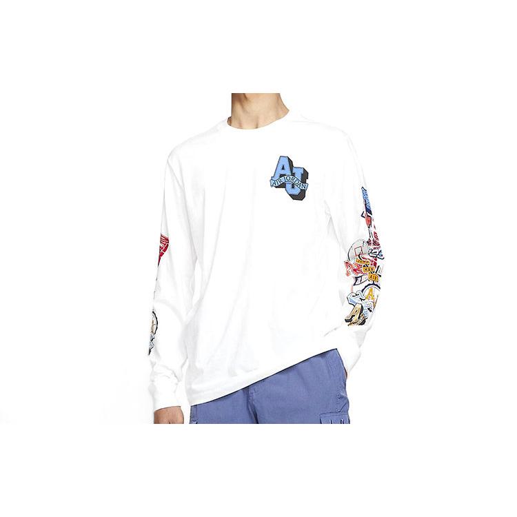 Jordan T Shirts Men's White Crew Neck Moderate Straight Fit CV3408-100
