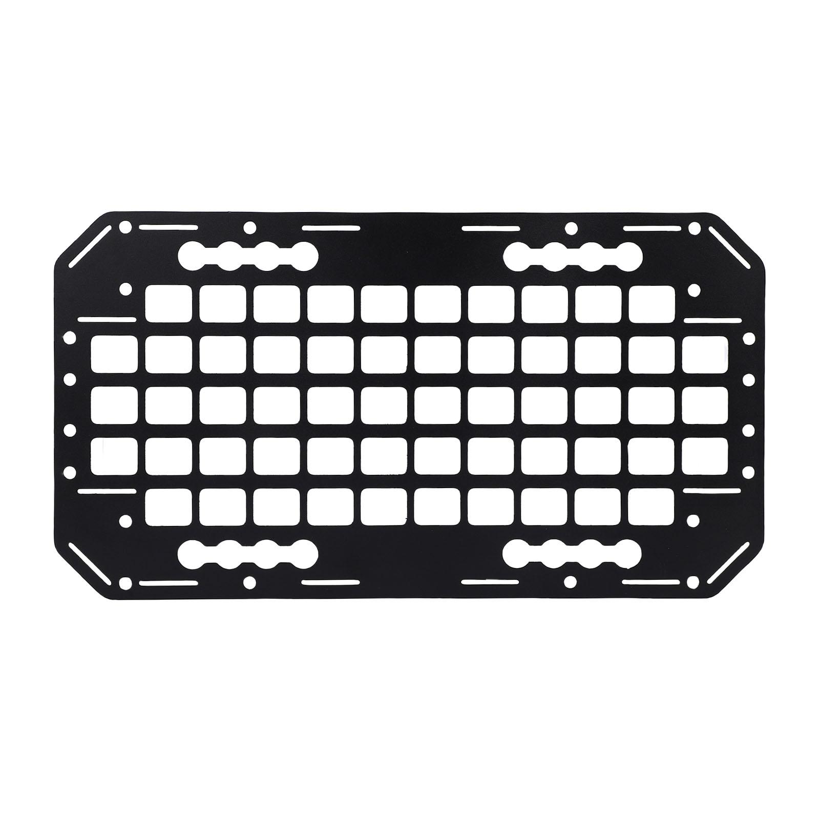 Truck Bed Molle Panel 10.51x19.25x0.08in Aluminium Side Truck Bed Molle Panel Rack System for Sedans SUVs Pickups Trucks RVs Tra чёрный