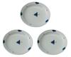 Hasami Ware, Hikari Tamagama Small Plates, Set of 3, Chidori Pattern, 323768
