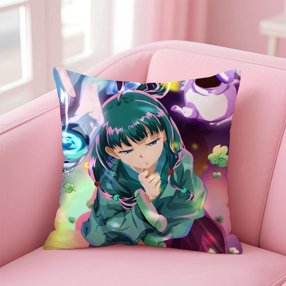 T-The Apothecary Diaries M-Maomao Cushion Cover Pillowcase Short Plush Invisible Zipper Room Sofa Cushion Cover
