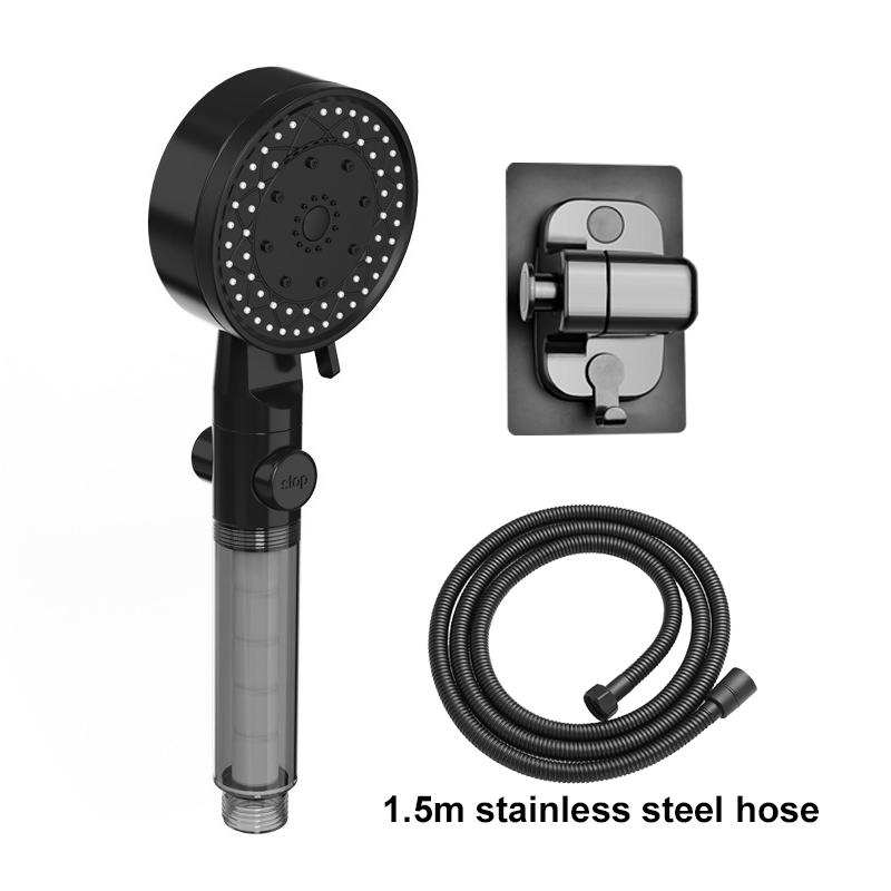 VILOYI 10 Modes High-Pressure Filtered Shower Head One Key Stop Water Bathroom Handheld Showerhead Portable Shower Nozzle