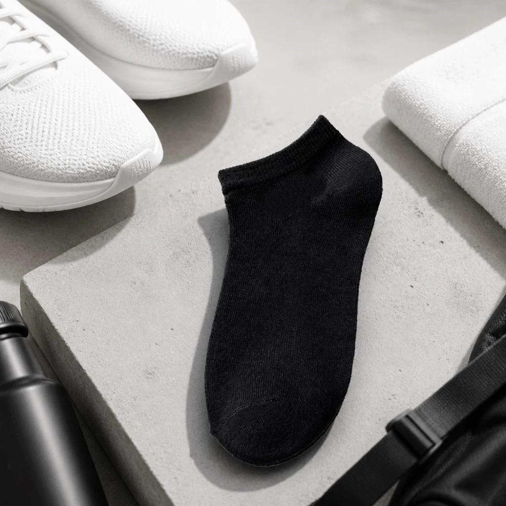 3Pairs Solid Color Invisible Socks Thin Men's Short Socks Boat Socks  Fitness Travel