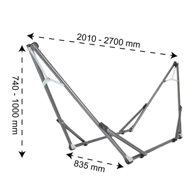 2 in 1 Hammock And Swinging Chair Outdoor Camping Swing Hammock Frame Portable Indoor-Outdoor Adjustable Folding Single Bracket