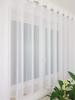 Ready-made White Voile Curtain 300x160 Cm with Eyelets - Smooth, Light