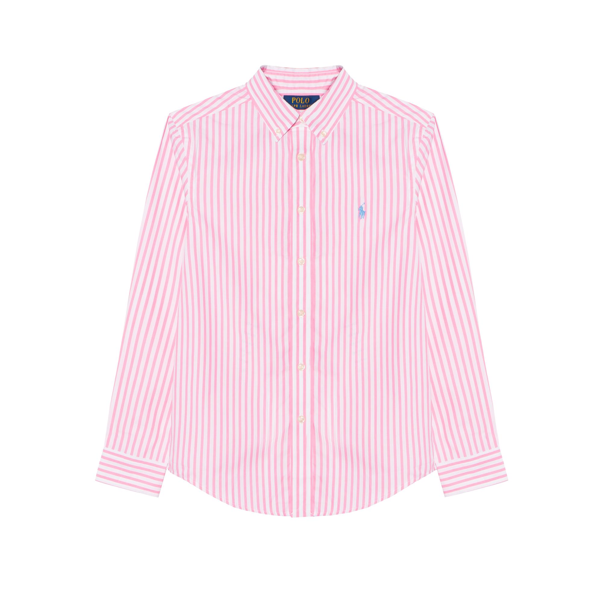 

Polo Ralph Lauren Рубашка с длинным рукавом на пуговицах в полоску Детские рубашки Розовый 323862260-040 S