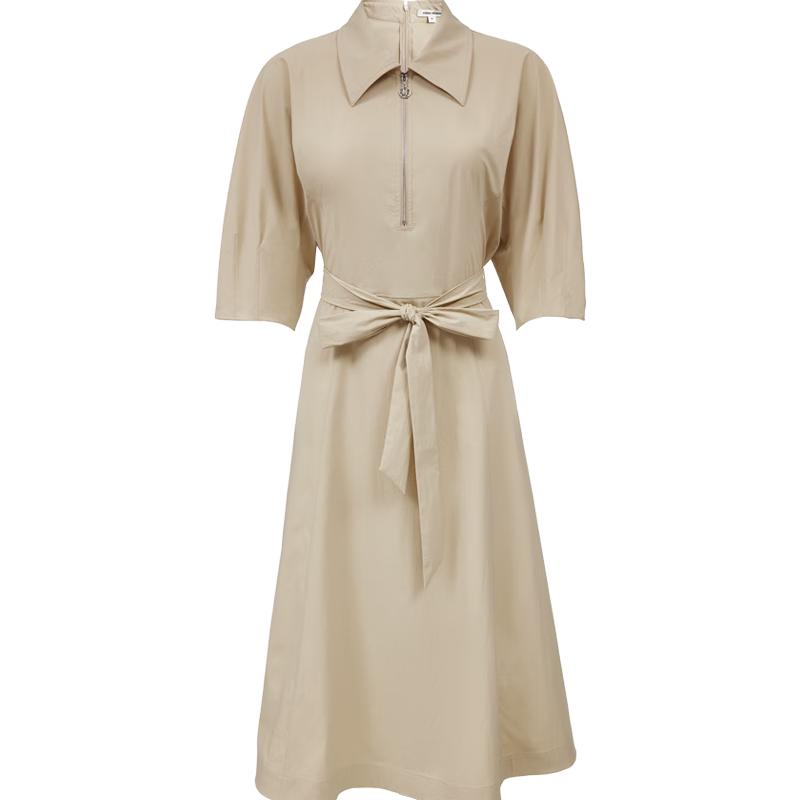 

VEROMODA Autumn 2025 Five-Point Sleeve Lapel Tie Solid Long Dress S