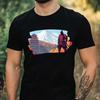 Men's T-Shirt Samurai Pixel Art Motif Cotton Size XS To 5XL