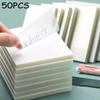 50Pcs Transparent Sticky Notebook Waterproof PET Memo Pad for Student Office Stationery Simple Tear Memo Pads Note Book Notepad