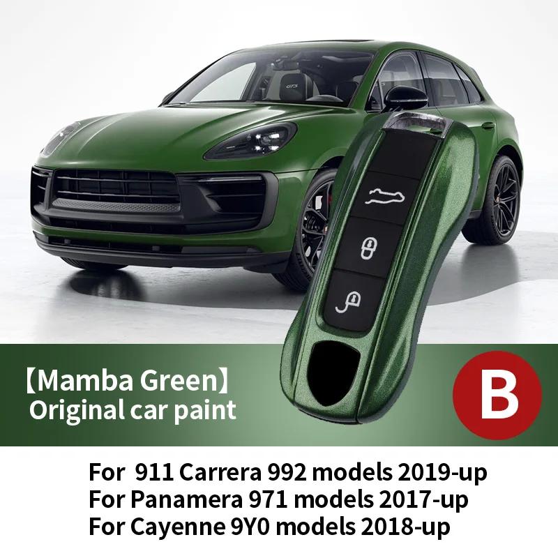 Car Key Paint Protective Case Keyless Cover For Porsche Cayenne Mancan Panamera 911 718 Boxster Cayman Taycan Replacement Shell