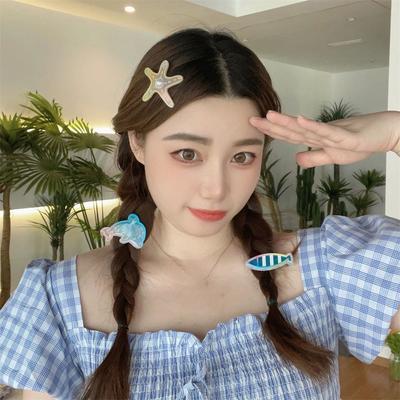 Elegant Conch Ocean Fish Hairpin Jellyfish Coral Dolphin Hair Clips Korean Style Acrylic Animal Duckbill Clip Daily