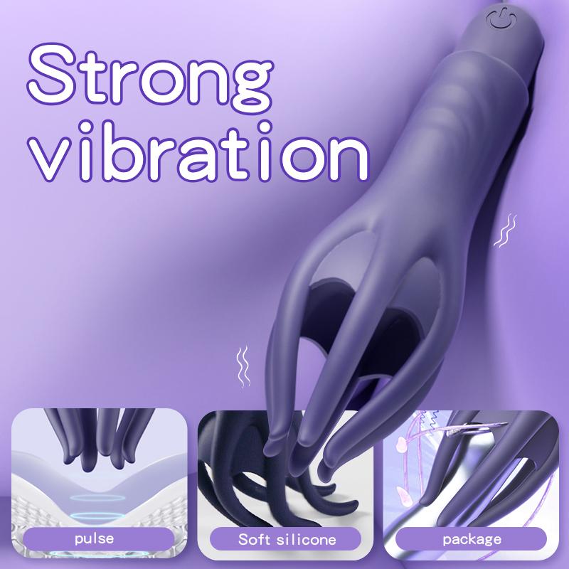 Potente Stimolatore Vibrante per Glande per Uomini Masturbatore Pene Punto G Punta delle Dita Morbida Massaggio Prolunga Resistenza Vibratori Giocattoli Erotici
