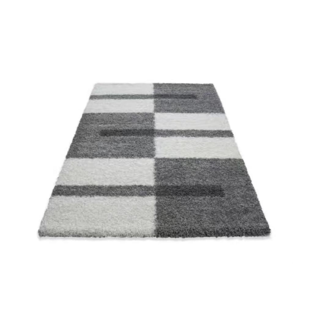 Bathroom Kitchen Waterproof Non-Slip Carpet Black-White Gray-White Striped Cashmere-Like Printed Absorbent Entry Door Non-Slip Mat