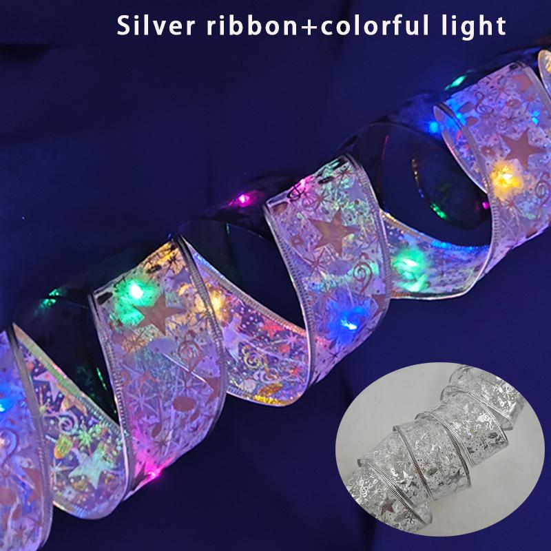 5 Meter lange Weihnachtsbaum-Lichterbänder, Weihnachtsdekorationslichter mit 8 Beleuchtungsmodi, batteriebetriebene Lichterketten für die Weihnachtsbaumdekoration