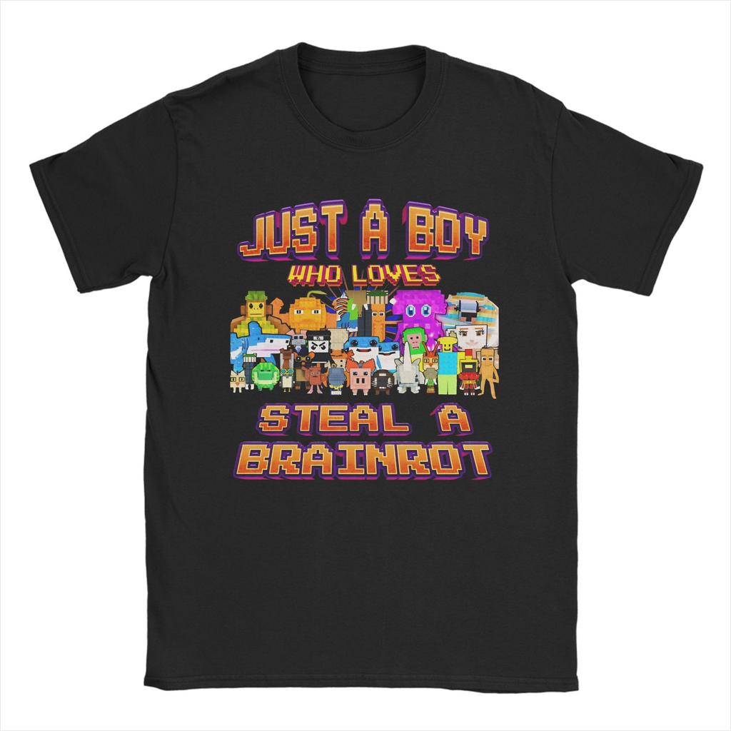 Bruh Yess Noo My Examen Funny Brainrot Steal a Brainrot Tshirts Men Cotton Tops Aesthetic  O-neck Short Sleeve