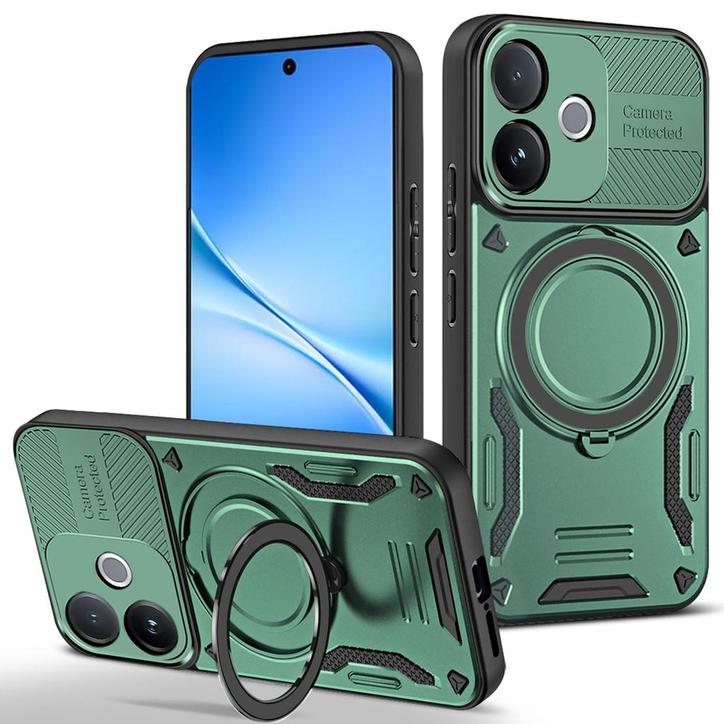 Magnetic Case For Vivo V60 Lite 4G / V60 Lite 5G Shockproof TPU + PC Phone Back Cover with Kickstand