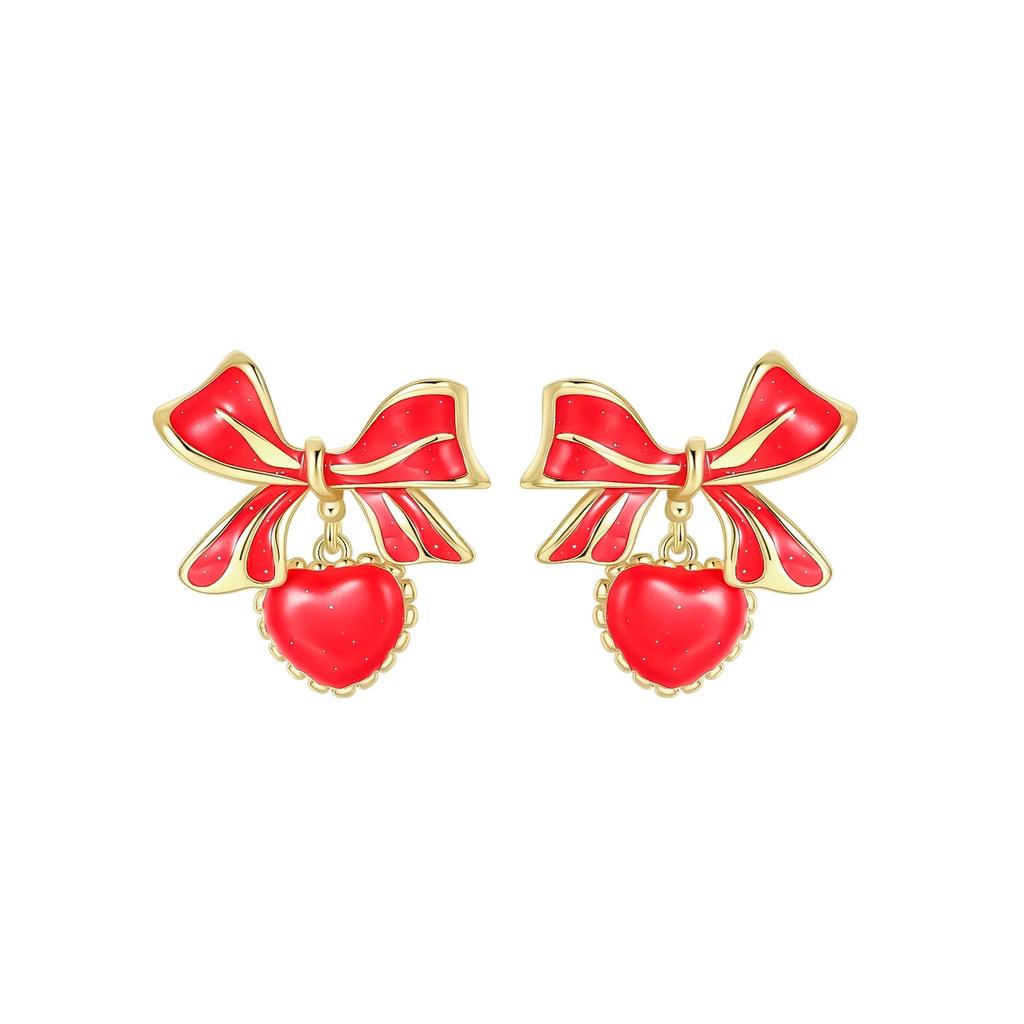 New Original Copper Red Charms Red Bird Heart Mushroom Beads Pendants Fit Bracelet Necklace Diy Jewelry Gift