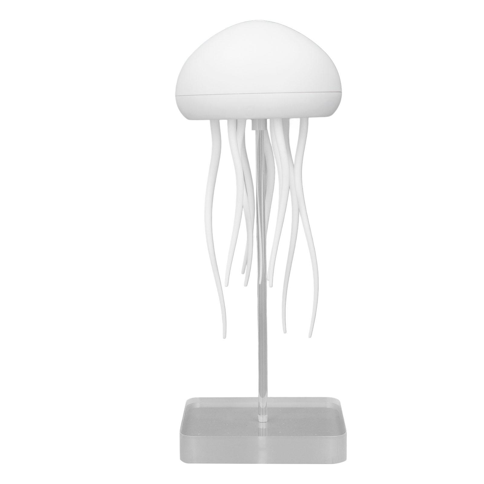 

Voice Control Jellyfish Lamp with 9 Flexible Tentacles RGB Gradient Bedside Lamp Rechargeable 1000mAh Battery Hanging
