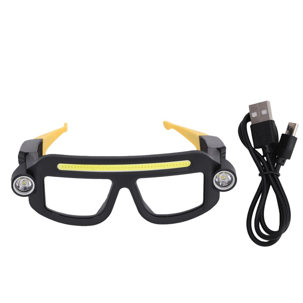 Headlamp Glasses Dual Light Source 5 Modes Water Proof Rechargeable LED Headlight Glasses