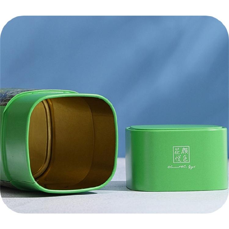 Loose Tea Storage Oil Painting Pattern Coffee Storage Container Tea Canister Can