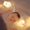 Soft Silicone Material LED Night Light Colorful Atmosphere Silicone Night Light  Kids Bedroom