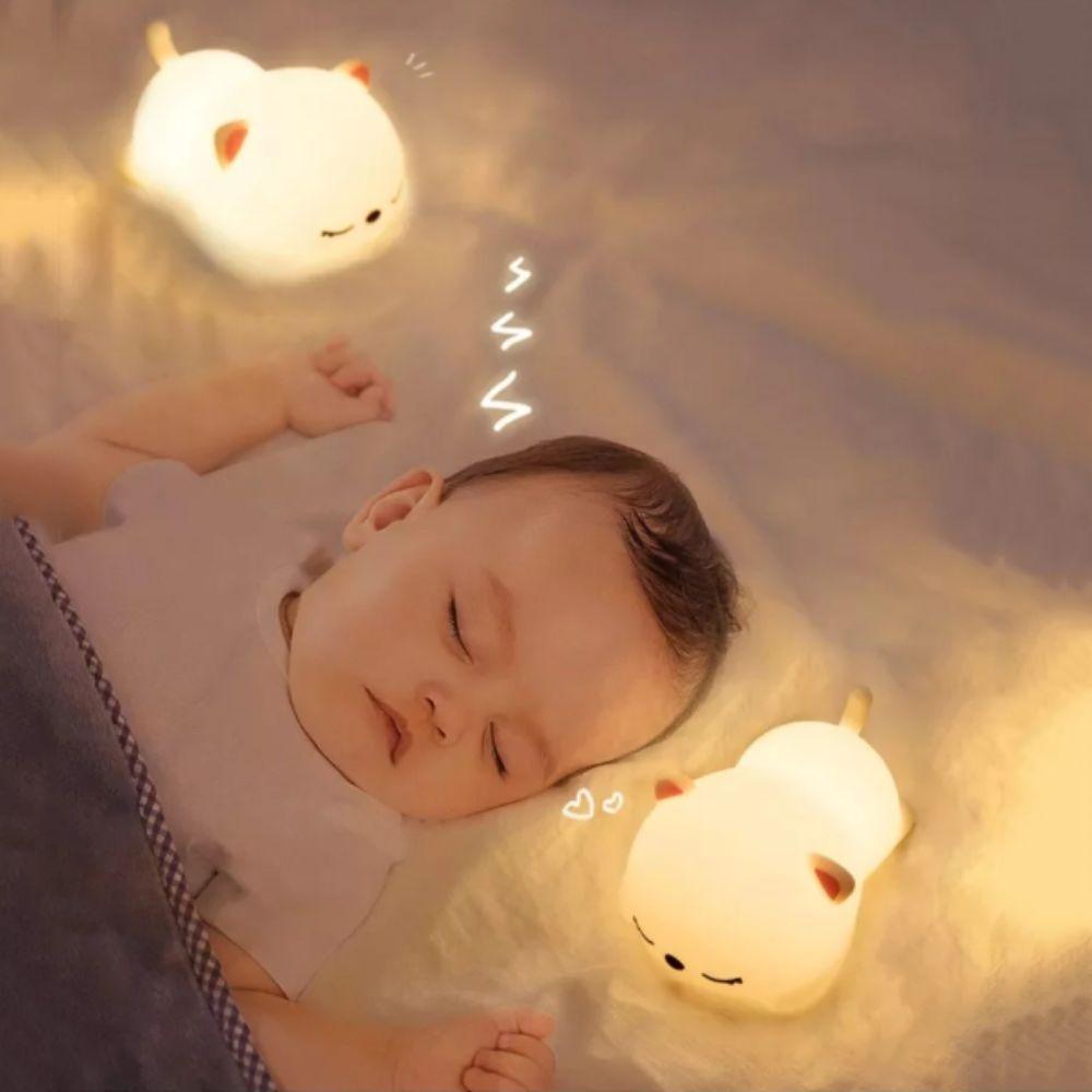 Soft Silicone Material LED Night Light Colorful Atmosphere Silicone Night Light  Kids Bedroom