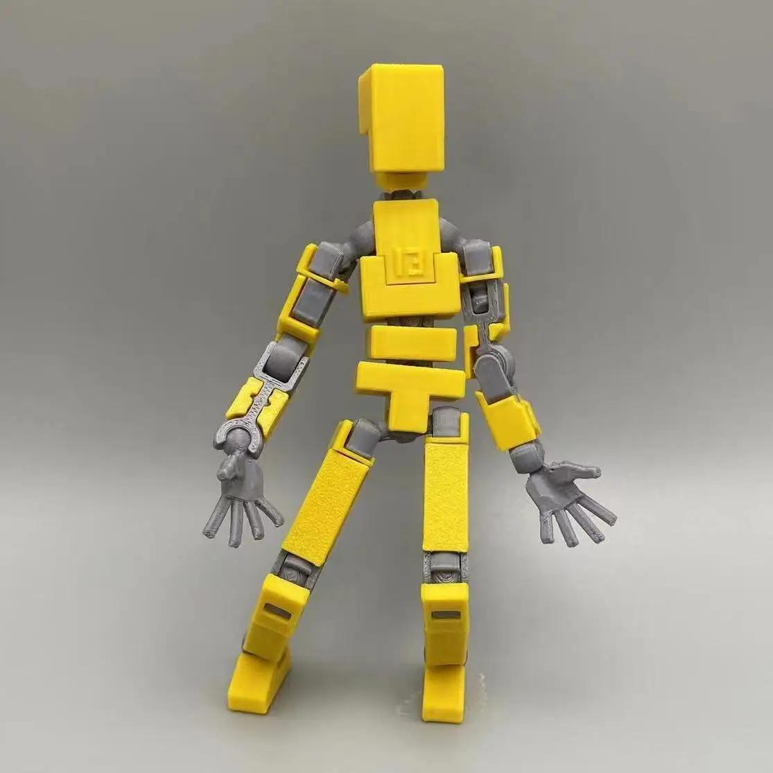 Multi Articular Action Figure Lucky 13 Articular Human Body Model Desktop Decoration Soldier Toy Gift with stick pistol