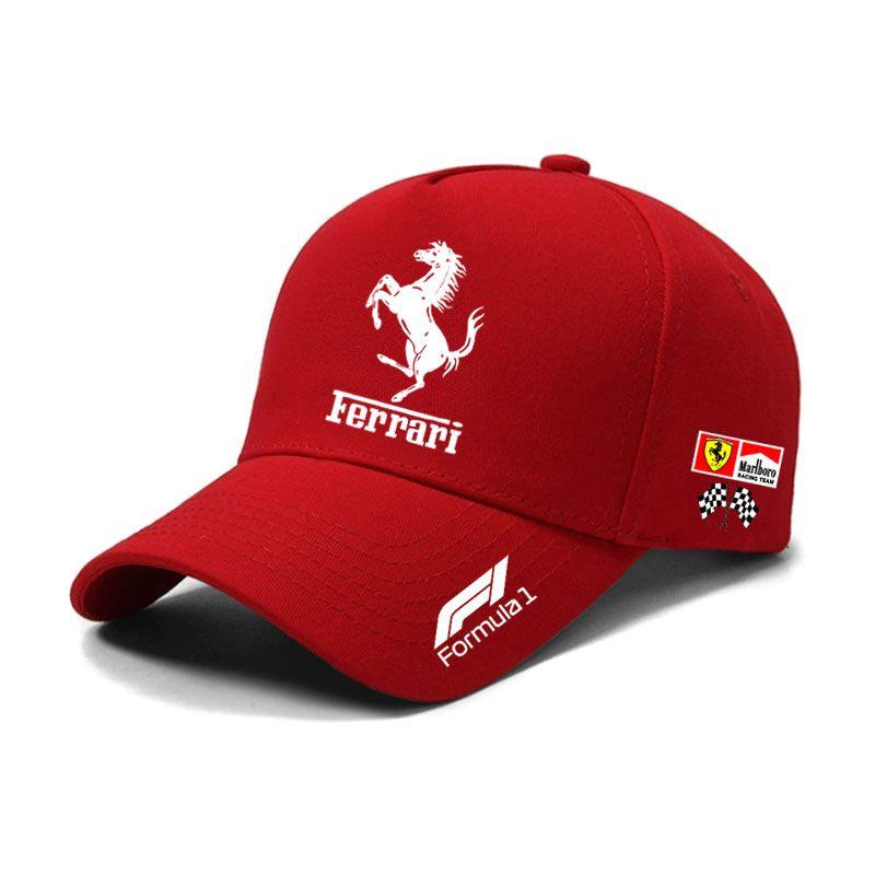 Car Logo Cotton Adjustable Baseball Hat Outdoor Auto Accessories For Ferrari Roma F80 296 GTB GTS SF90 Stradale Spider Spyde JQ1