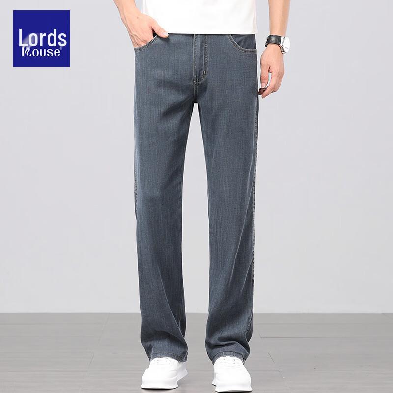 

Luosi Men s Tencel Blend Straight-Fit Casual Pants 40
