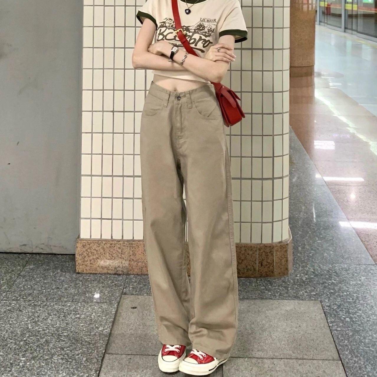 

Универсальные широкие джинсы для женщин: Утягивающее, большого размера, прикрывающее бедра, идеально подходит для типа фигуры «груша» весной и осенью 4XL