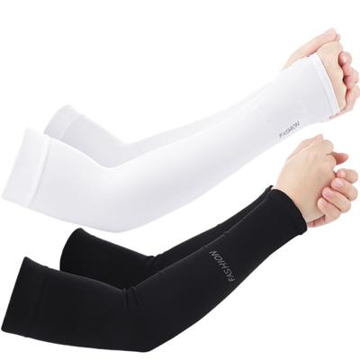 2 pezzi estate manicotti del braccio unisex protezione UV fresco sottile manicotti del braccio sport ultra-leggero uomini donne manicotti di seta di ghiaccio sport all'aria aperta