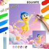 Digital Oil Painting Art Kit Joy Character Handmade Coloring Painting Home Decor