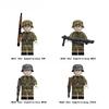 43er Bažinové oblečení Mini Akční figurky Kostky Stavebnice Panenky 98K MG42 MP40 STG44 Montážní hračky pro děti N657-660
